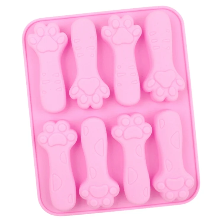 8 Grids Cats Claw DIY Baby Teething Silicone Molds Cake Baking Mould