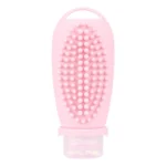 100ml 2 In1 Travel Dispenser Bottle Silicone Portable Massage Brush Shampoo Lotion Divider Bottle