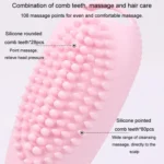 100ml 2 In1 Travel Dispenser Bottle Silicone Portable Massage Brush Shampoo Lotion Divider Bottle - Image 4