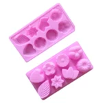 8 Grids Floral Silicone Baking Mould DIY Aroma Soap Mold - Image 2