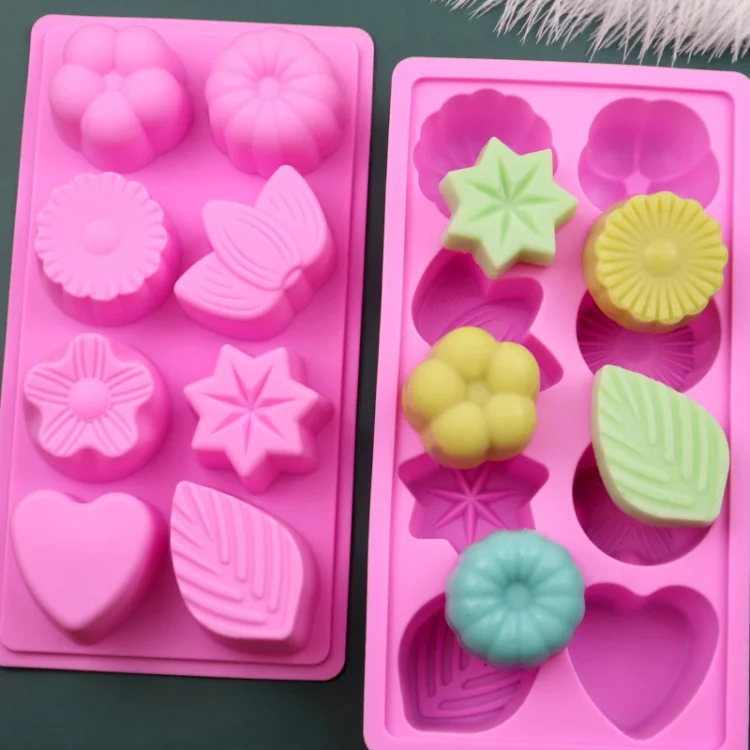 TBD06049007_B3.webp 8 Grids Floral Silicone Baking Mould DIY Aroma Soap Mold - Image 4