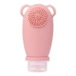 100ml Travel Cleaning Lotion Dispenser Bottle With Washing Brush Cosmetic Shampoo Storage Bottle