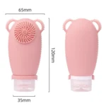 100ml Travel Cleaning Lotion Dispenser Bottle With Washing Brush Cosmetic Shampoo Storage Bottle - Image 3