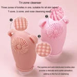 100ml Travel Cleaning Lotion Dispenser Bottle With Washing Brush Cosmetic Shampoo Storage Bottle - Image 5