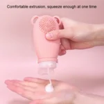 100ml Travel Cleaning Lotion Dispenser Bottle With Washing Brush Cosmetic Shampoo Storage Bottle - Image 6