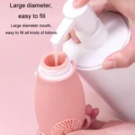 100ml Travel Cleaning Lotion Dispenser Bottle With Washing Brush Cosmetic Shampoo Storage Bottle - Image 7