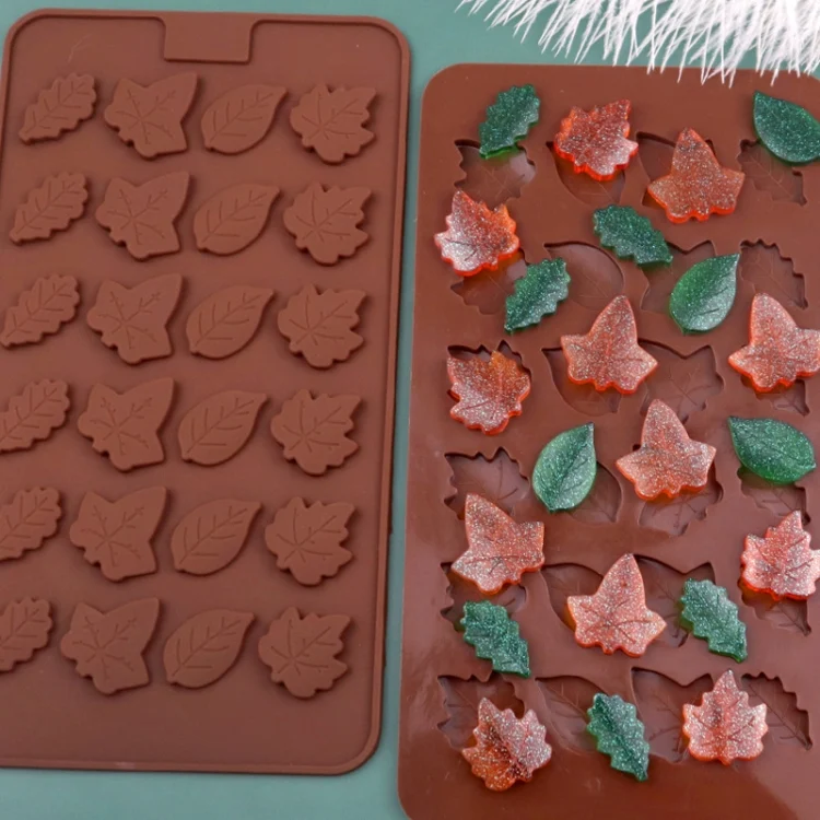 TBD06049013_B3.webp 24 Grids Tree Leaf Silicone Chocolate Mould DIY Handmade Soap Mold - Image 4
