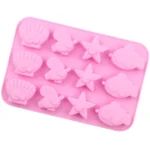 12 Grids Ocean Animal Silicone Cake Mold DIY Handmade Soap Mould