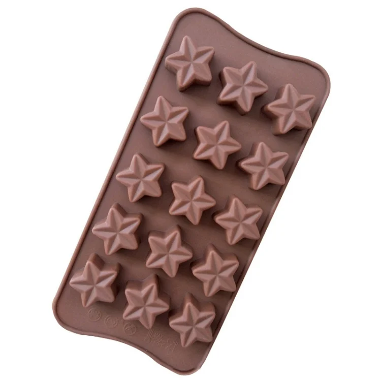 15 Grids Pentagrams DIY Chocolate Baking Moulds Fire Paint Wax Cube Mold