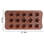 15 Grids Pentagrams DIY Chocolate Baking Moulds Fire Paint Wax Cube Mold - Image 3