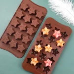 15 Grids Pentagrams DIY Chocolate Baking Moulds Fire Paint Wax Cube Mold - Image 4