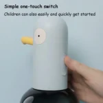 Cute Duck Automatic Foam Soap Dispenser Rechargeable Touchless Hand Washing Machine For Bathroom Kitchen - Image 4