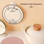 Anti-scald Table Heat Insulation Mat Coaster Simple Lines Greaseproof Non-slip Dinner Plate Pad - Image 4