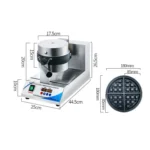 1200W  Commercial Waffle Maker Stainless Steel Rotatable Waffle Machine - Image 10