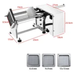 60W Commercial French Fry Cutter Electric Potato Cutter Machine With 3 Blade - Image 3
