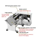 60W Commercial French Fry Cutter Electric Potato Cutter Machine With 3 Blade - Image 8