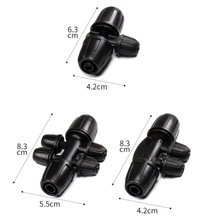 TBD06049191_B2.webp 2pcs 8/11 To 4/7 Dual Locking Reducer Drip Irrigation Fittings Gardening Hose Sprinkler Connector - Image 3