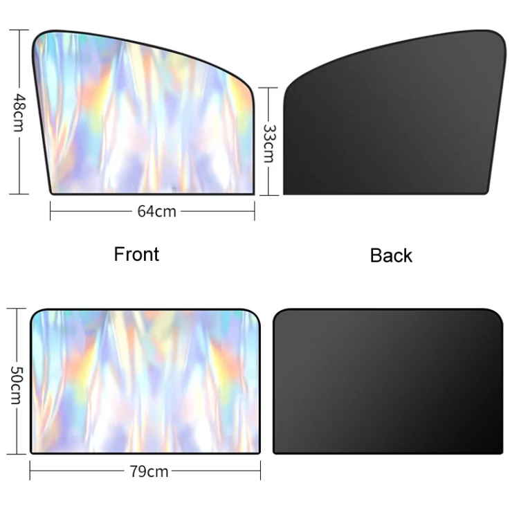 TBD06049197_B1.webp Colorful Titanium Silver Magnetic Car Sun Protection Sunshade Curtain - Image 2