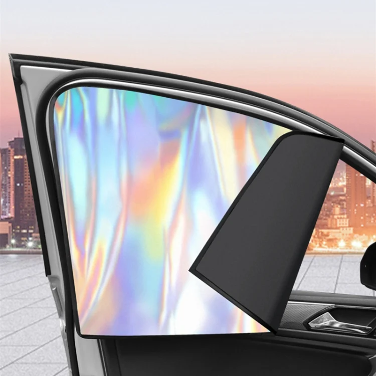 TBD06049197_B10.webp Colorful Titanium Silver Magnetic Car Sun Protection Sunshade Curtain - Image 11