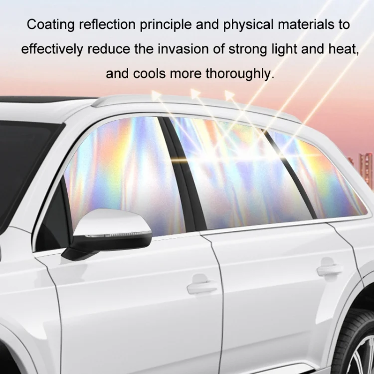 TBD06049197_B4.webp Colorful Titanium Silver Magnetic Car Sun Protection Sunshade Curtain - Image 5