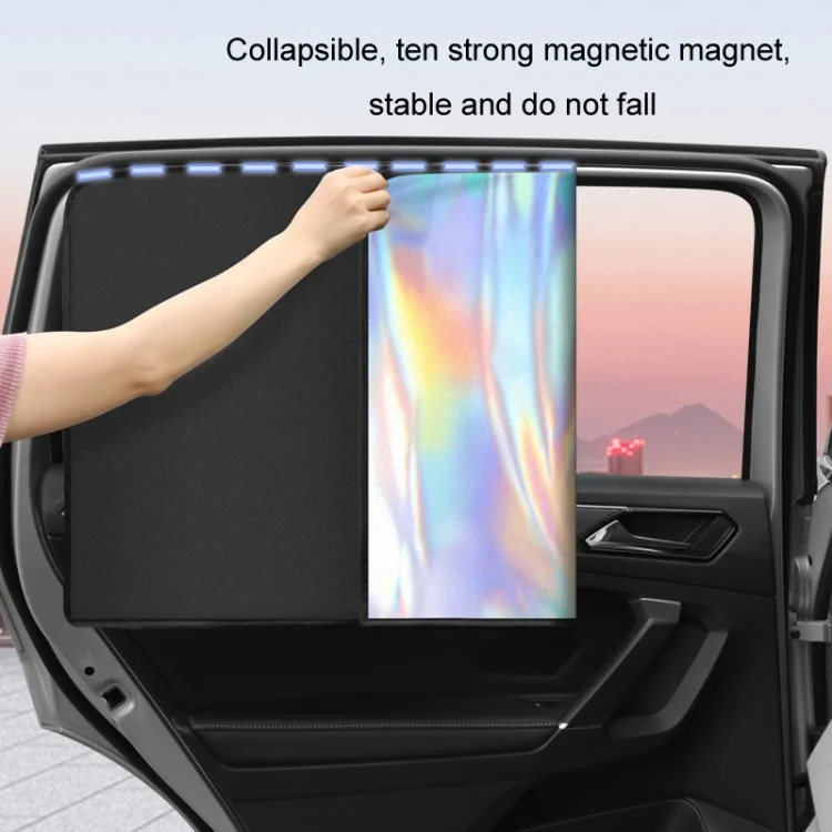 TBD06049197_B6.webp Colorful Titanium Silver Magnetic Car Sun Protection Sunshade Curtain - Image 7