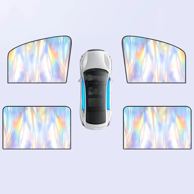 TBD06049197_B9.webp Colorful Titanium Silver Magnetic Car Sun Protection Sunshade Curtain - Image 10