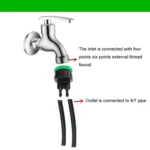 2pcs Faucet Four Point Six Point To 4/7 Pipe Fitting Garden Agriculture Micro Spray Irrigation Connector - Image 6