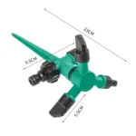Automatic Rotating Plastic Ground Sprinkler Garden Lawn Triangle Spraying Nozzles - Image 2
