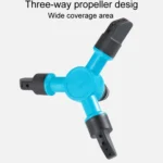 Automatic Rotating Plastic Ground Sprinkler Garden Lawn Triangle Spraying Nozzles - Image 6