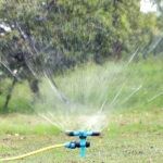 Automatic Rotating Plastic Ground Sprinkler Garden Lawn Triangle Spraying Nozzles - Image 8