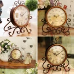 Iron Mute Clock Retro Living Room Decoration Clock - Image 6