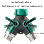 7pcs / Set Y-Type Two-Way Metal Quick Connectors Water Pipe Splitter With Nipple - Image 4