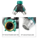 7pcs / Set Y-Type Two-Way Metal Quick Connectors Water Pipe Splitter With Nipple - Image 5