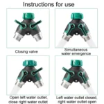 7pcs / Set Y-Type Two-Way Metal Quick Connectors Water Pipe Splitter With Nipple - Image 6