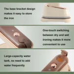 2-in-1 800W Handheld Household Wet and Dry Steam Iron Steam Hanging Iron - Image 10