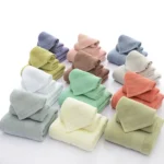 3pcs /Set Cotton Towel Set, 1 Bath Towel, 1 Hand Towel, 1 Face Towel for Bathroom Hotel - Image 2