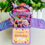 Colorful 3D Three-dimensional Handmade Hollow Paper Carving Birthday Card - Image 5