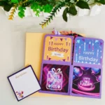 Colorful 3D Three-dimensional Handmade Hollow Paper Carving Birthday Card - Image 6
