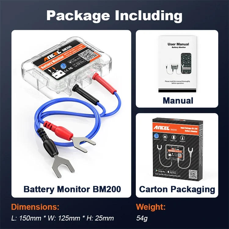 TBD06049364_10.webp ANCEL BM200 12V Bluetooth 4.2 Car Battery Analysis and Detection Tool Battery Tester - Image 11