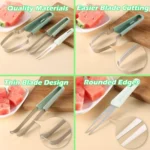 3-in-1 Watermelon Tools Stainless Steel Watermelon Popsicle Cutter Fruit Slicer Peeler Knife Fork - Image 7