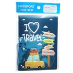 A0341 Cartoon Map Passport Cover Couple Travel Passport Holder - Image 7