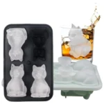 3D Cat Shape Bar Home Silicone Ice Mold Whiskey Ice Box - Image 3
