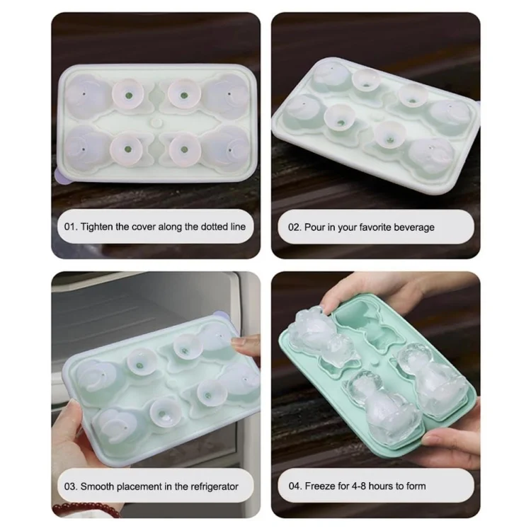 TBD06049419_B5.webp 3D Cat Shape Bar Home Silicone Ice Mold Whiskey Ice Box - Image 6