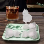 3D Cat Shape Bar Home Silicone Ice Mold Whiskey Ice Box - Image 7