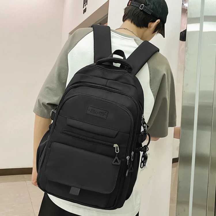 TBD06049424_B1.webp Oxford Cloth Simple Travel Backpack Solid Color Junior High School Students School Bag - Image 2