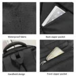 Oxford Cloth Simple Travel Backpack Solid Color Junior High School Students School Bag - Image 7