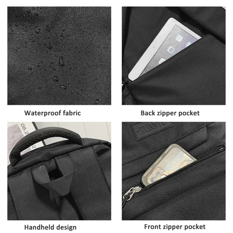 TBD06049424_B6.webp Oxford Cloth Simple Travel Backpack Solid Color Junior High School Students School Bag - Image 7