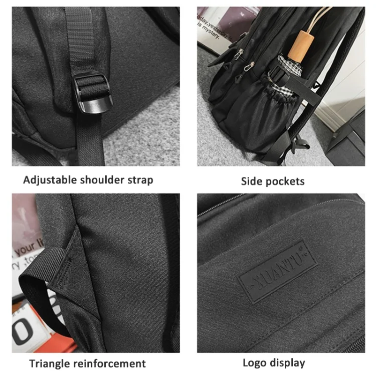 TBD06049424_B7.webp Oxford Cloth Simple Travel Backpack Solid Color Junior High School Students School Bag - Image 8