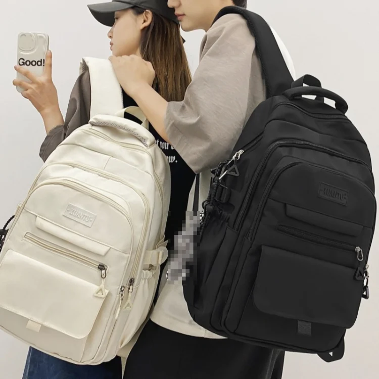 TBD06049424_B8.webp Oxford Cloth Simple Travel Backpack Solid Color Junior High School Students School Bag - Image 9
