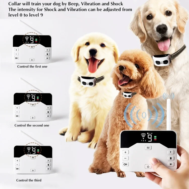 TBD06049428_B3.webp Pet Electronic Fence Wireless Stop Barker Outdoor Dog Collar Remote Control Dog Trainer - Image 4